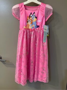 Bluey Pink Girls Nightgown Dress Size S (6/6X) NWT!